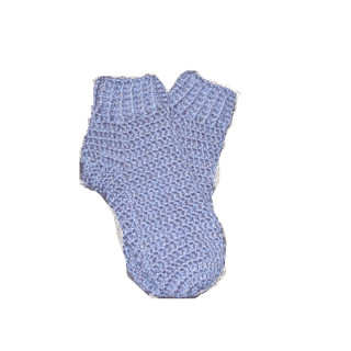 Bota de lã em crochê